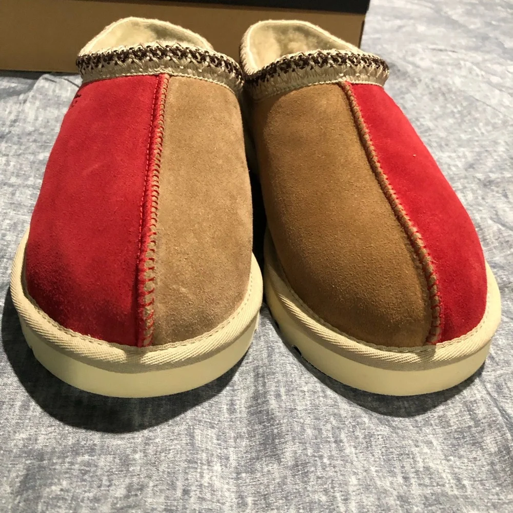 UGG Tasman Mashup Mens Brown Red Slip On Shoes Sz 10 Style 1123658 RARE